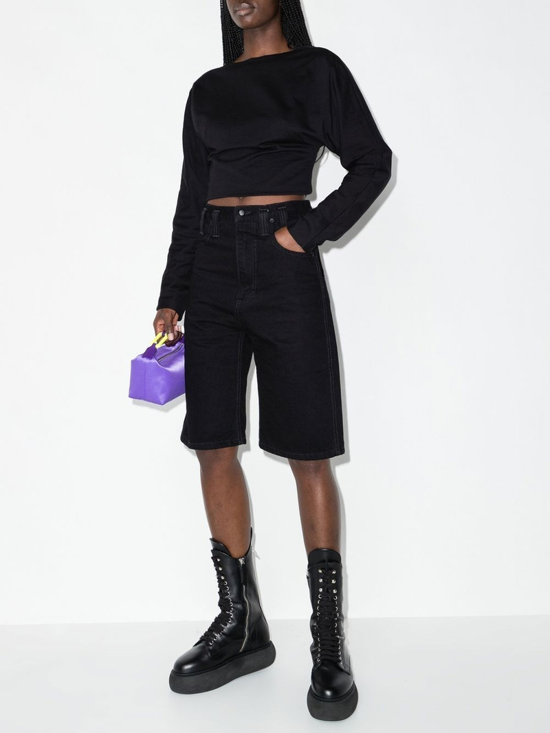 RTA V-neck long-sleeve cropped top outlook