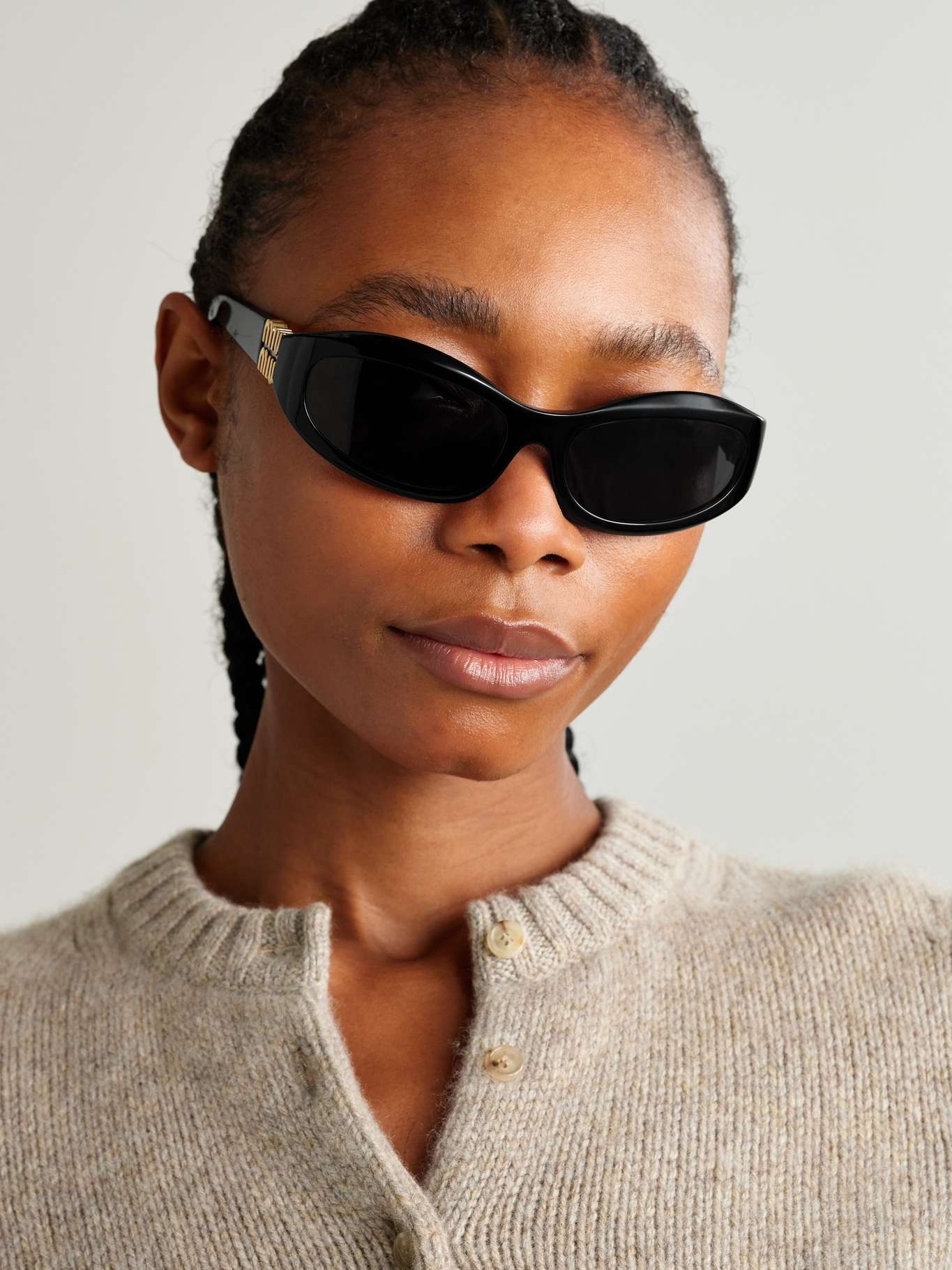 Miu Miu Glimpse D-frame acetate sunglasses Black | REVERSIBLE