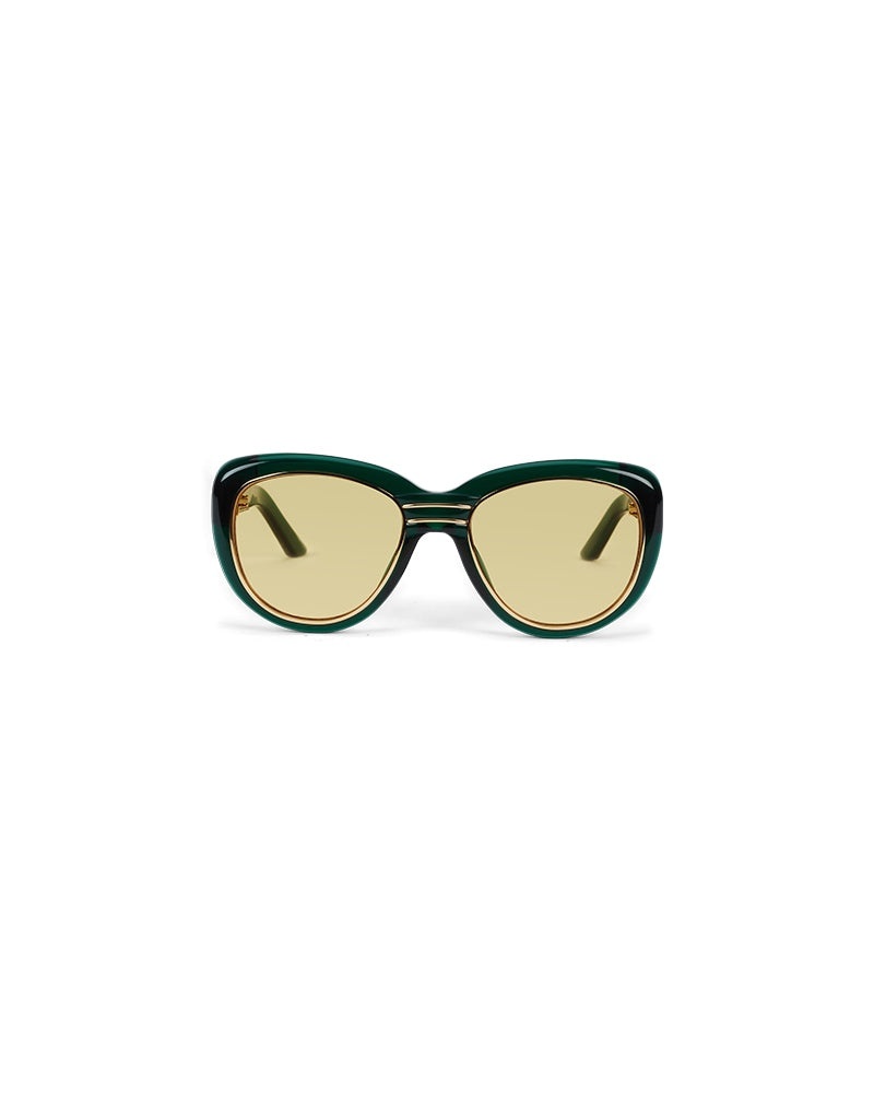 Dark Green & Gold The Wing Sunglasses - 2