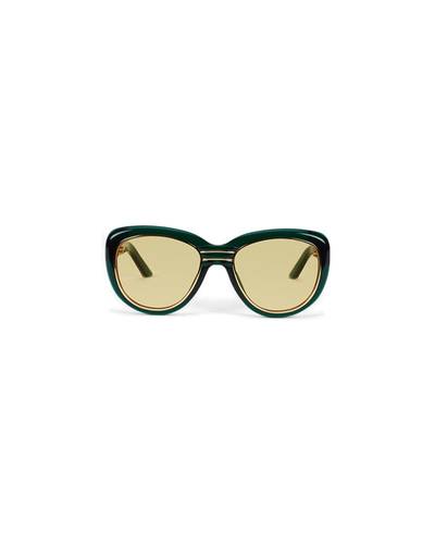 CASABLANCA Dark Green & Gold The Wing Sunglasses outlook
