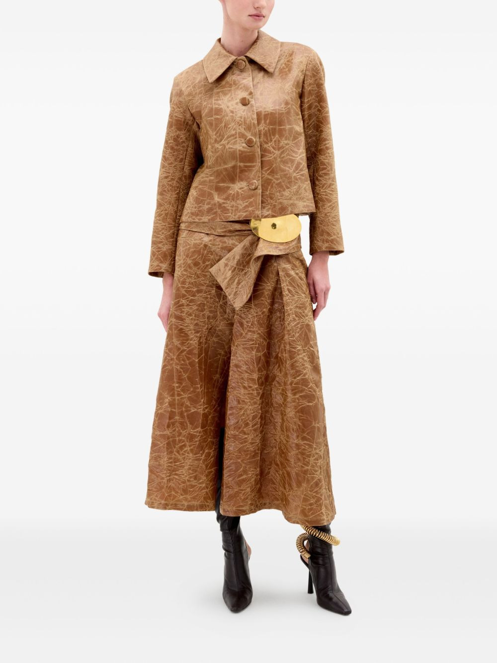 Columba crumpled-effect jacket - 2