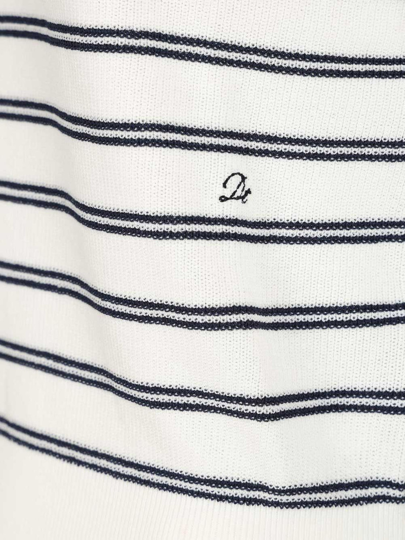 striped knitted polo top 3