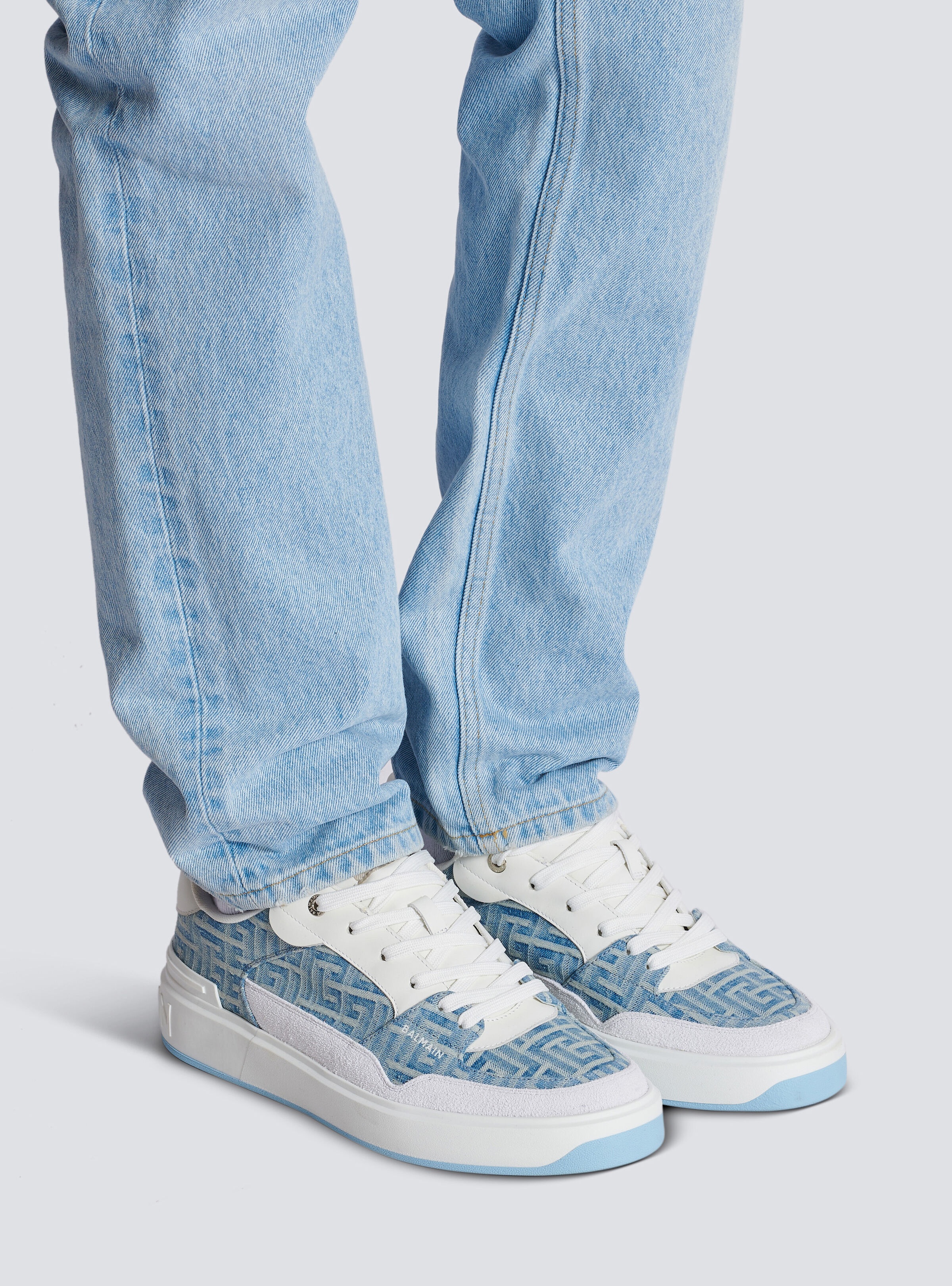 B-Court Flip trainers in monogrammed PB Labyrinth denim - 10