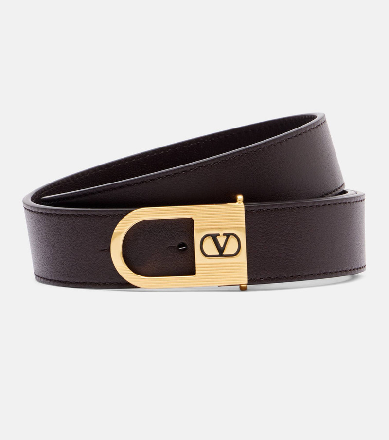 VLogo leather belt 1