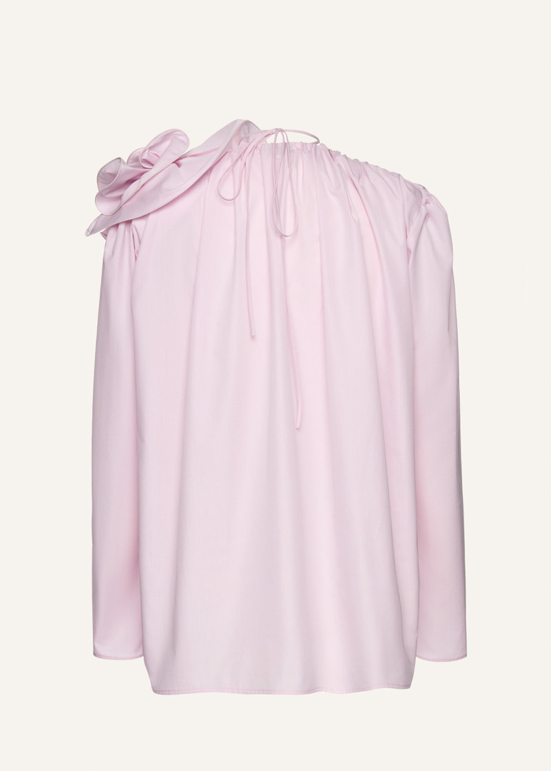 MAGDA BUTRYM Classic cotton flower blouse in pink outlook