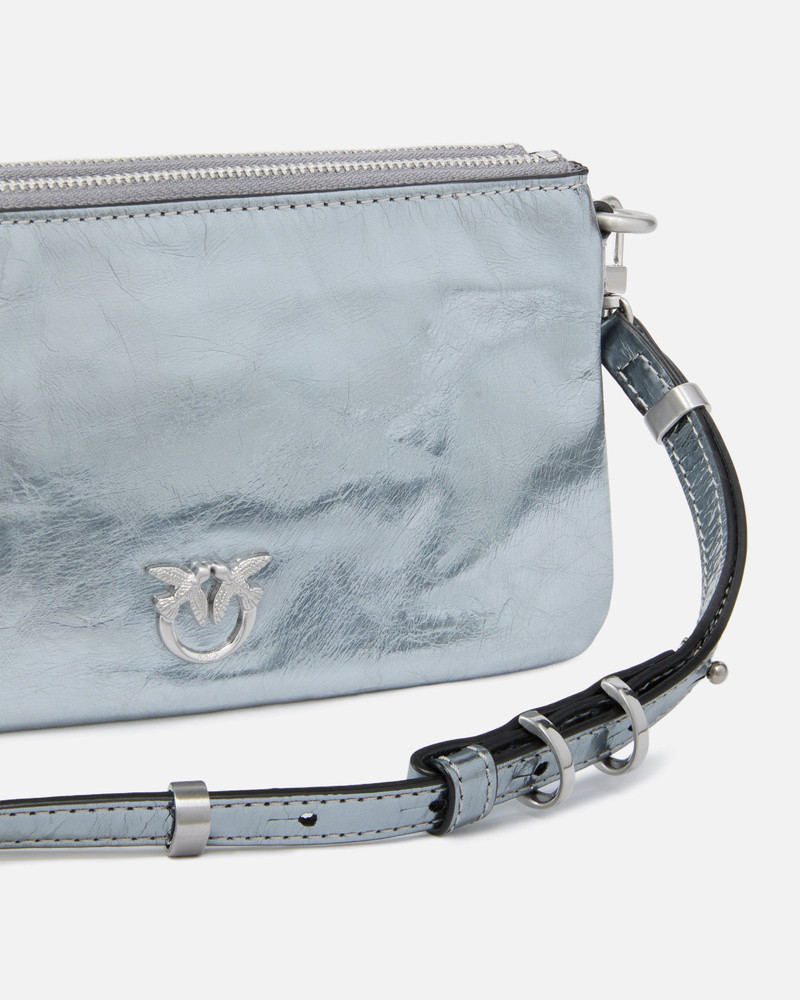 MINI DOUBLE BAG IN LAMINATED LEATHER 3