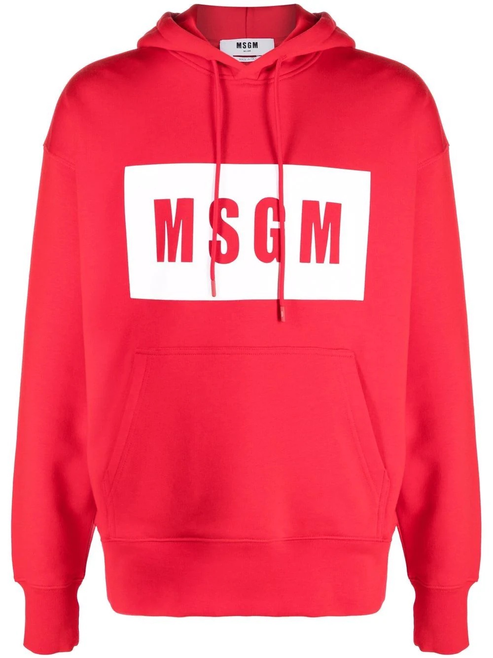 logo-print cotton hoodie - 1