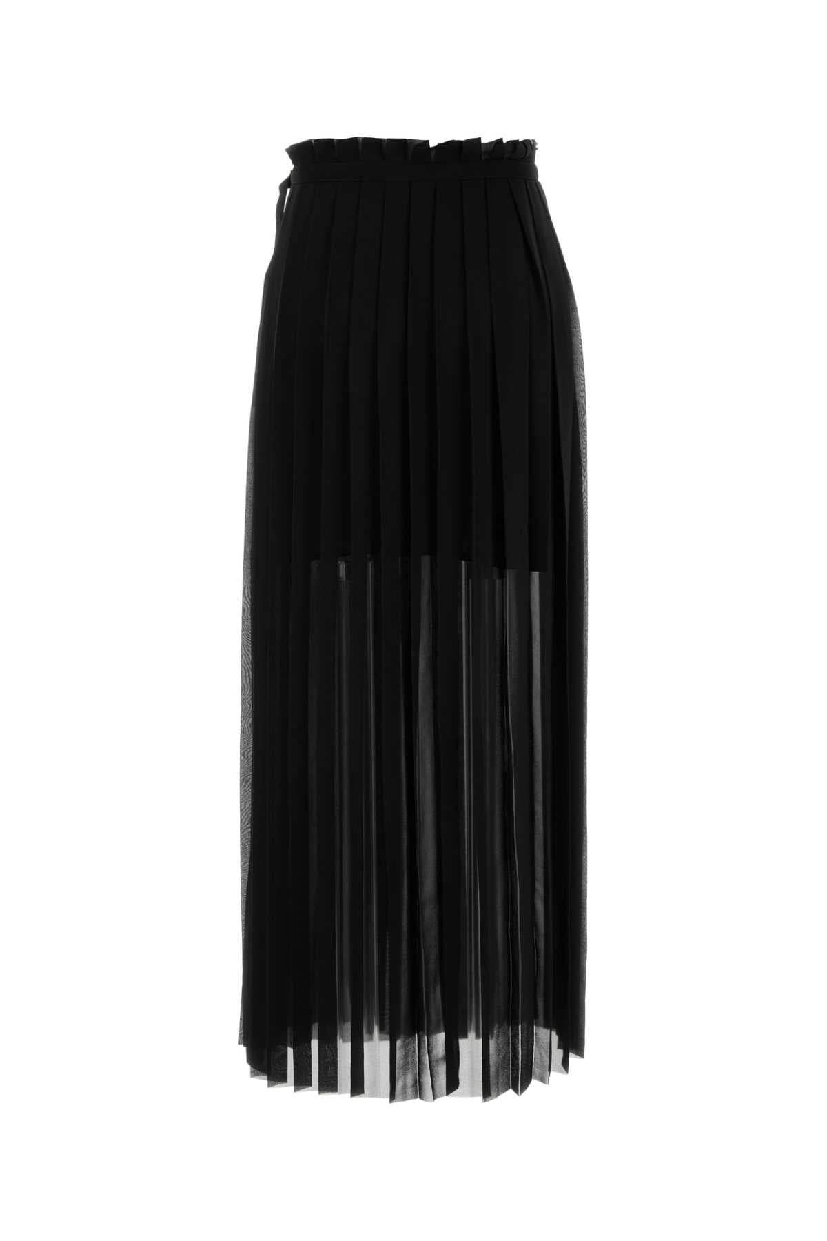 Ami Women Black Polyester Skirt - 2