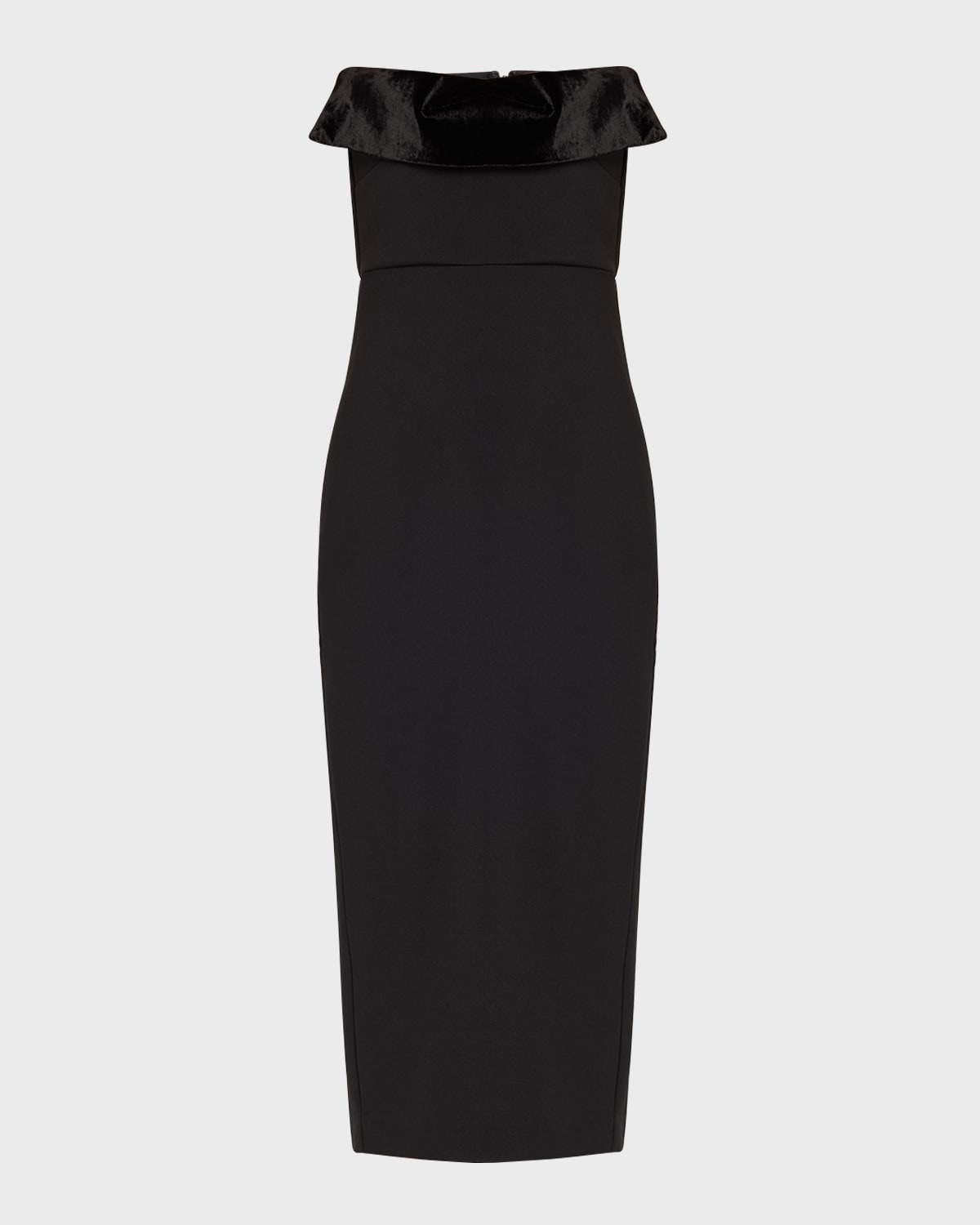 Strapless Crepe Midi Dress - 1