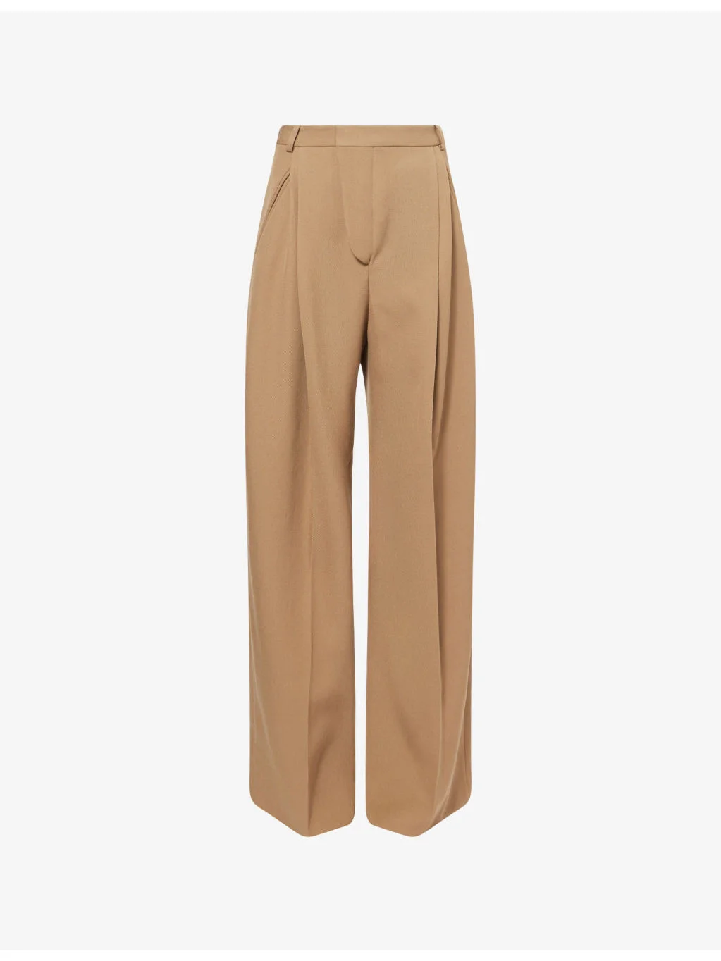 Charlee Wide-Leg High-Rise Wool Trousers - 1