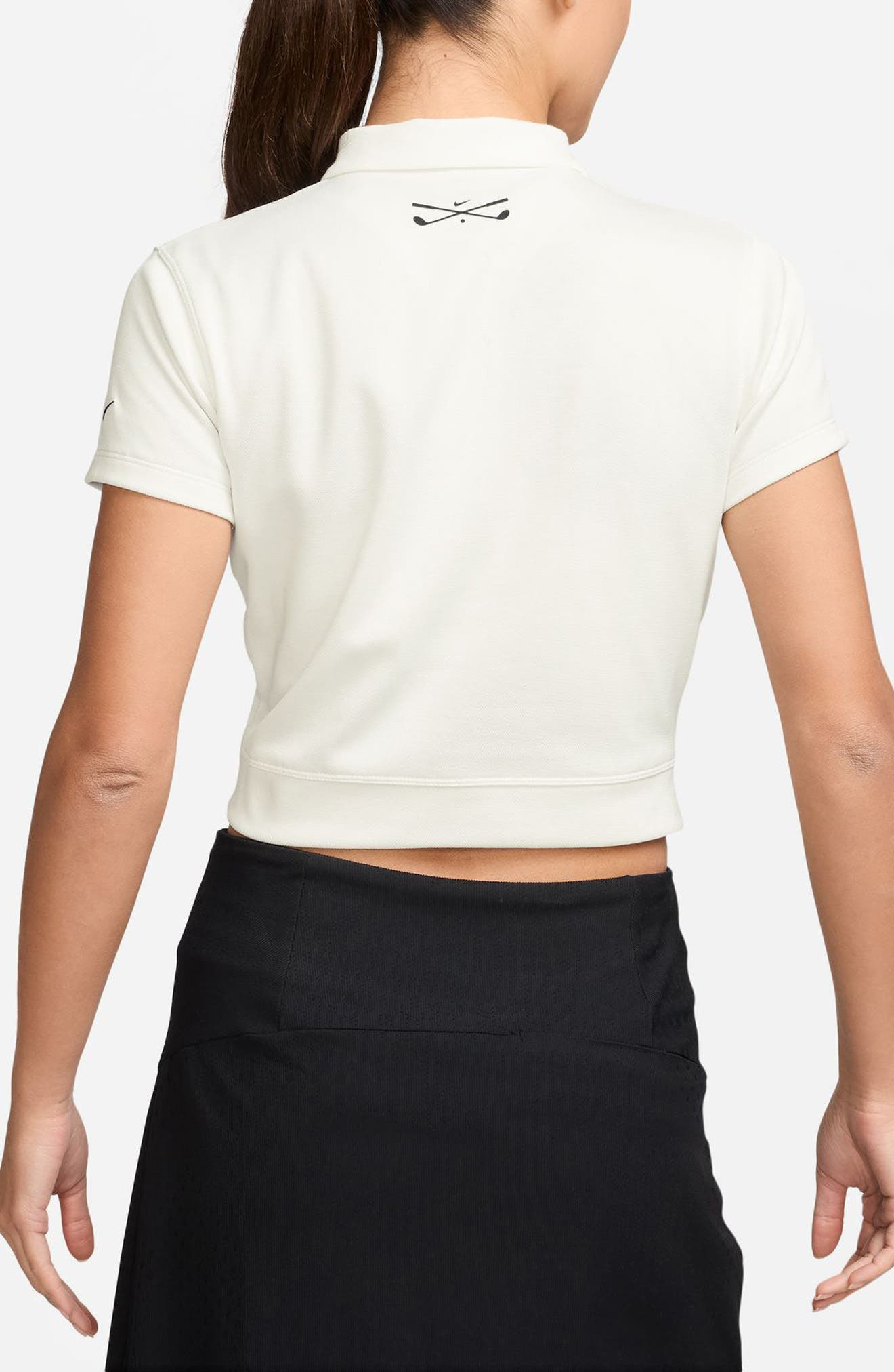 Nike Crop Cotton Blend Golf Polo in Sail/black at Nordstrom - 2