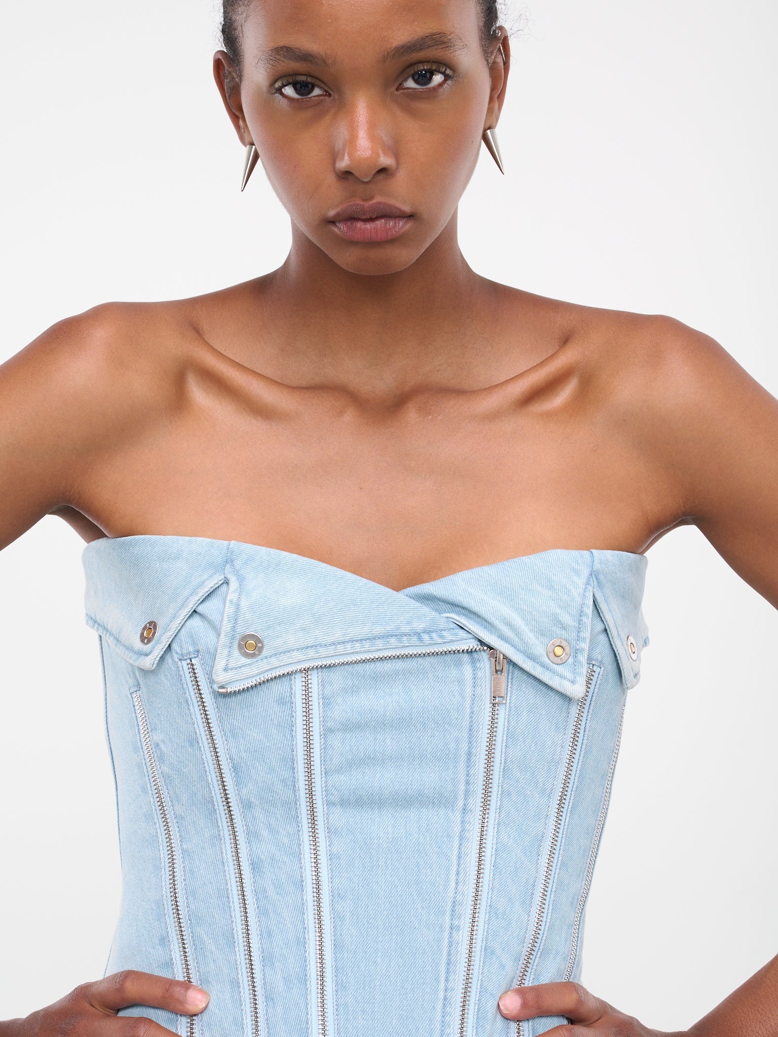 Denim Biker Corset - 4