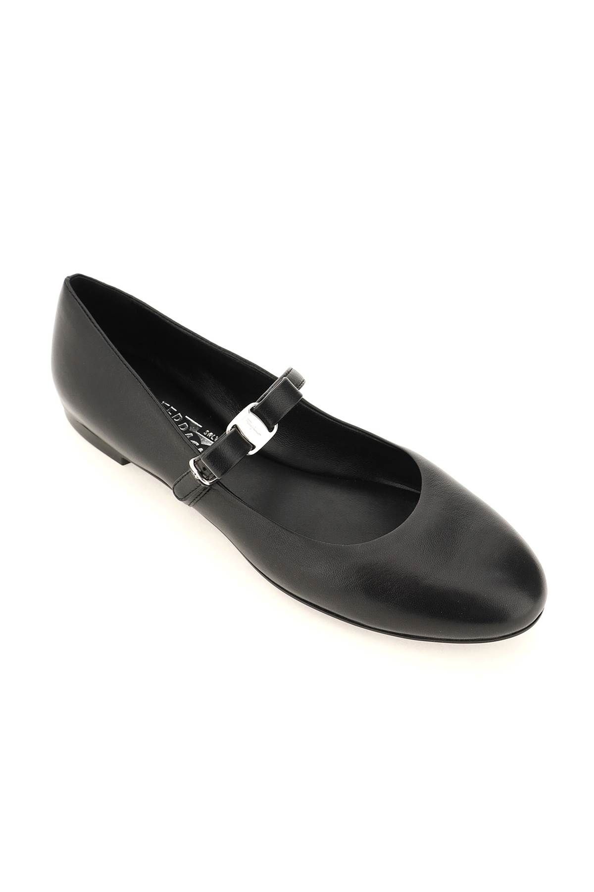 LEATHER BALLERINA FLATS - 4