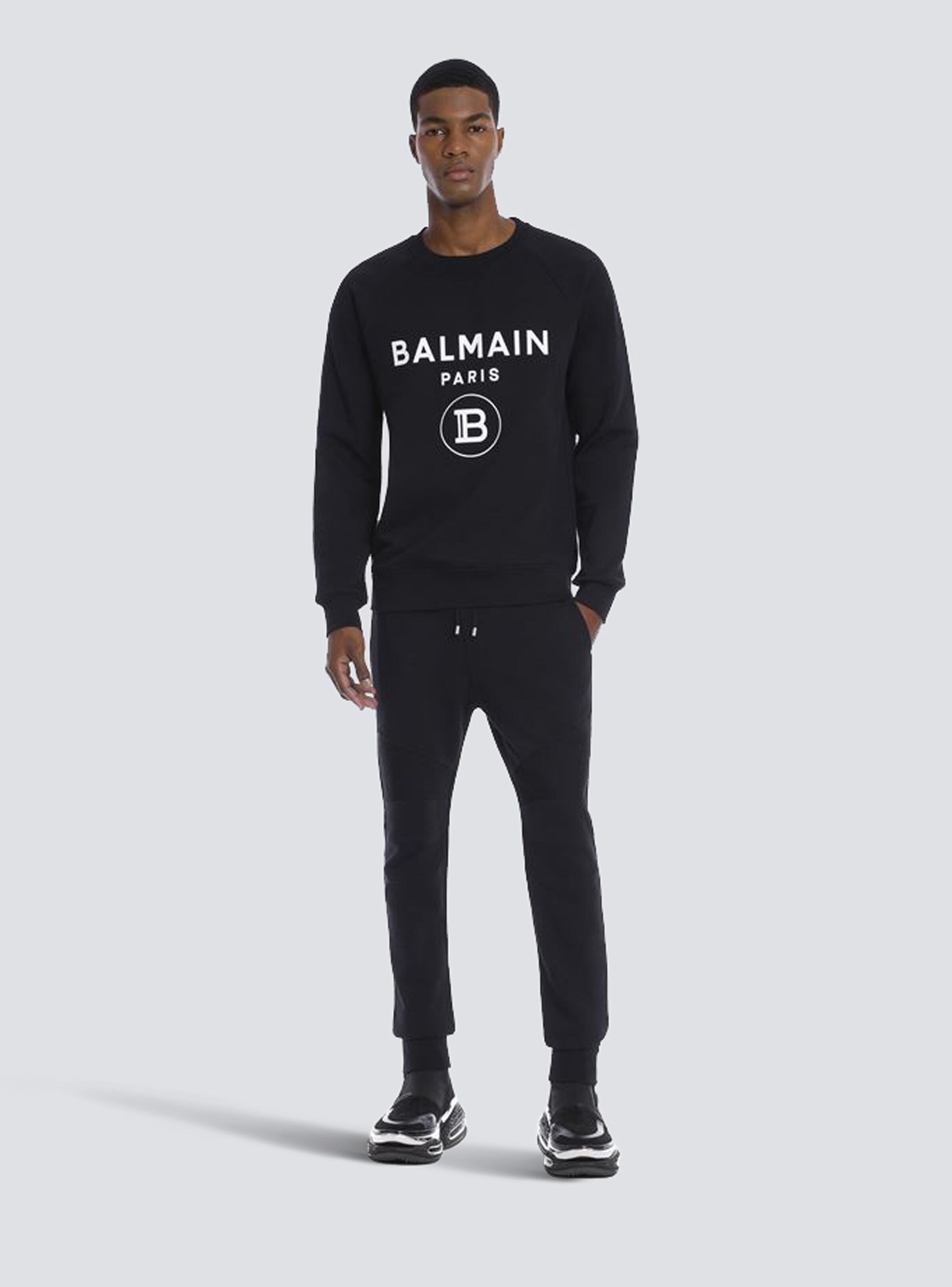 パンツ BALMAIN COTTON FLEECE JOGGING PANTS Balmain Cotton sweatpants with flocked Balmain Paris logo