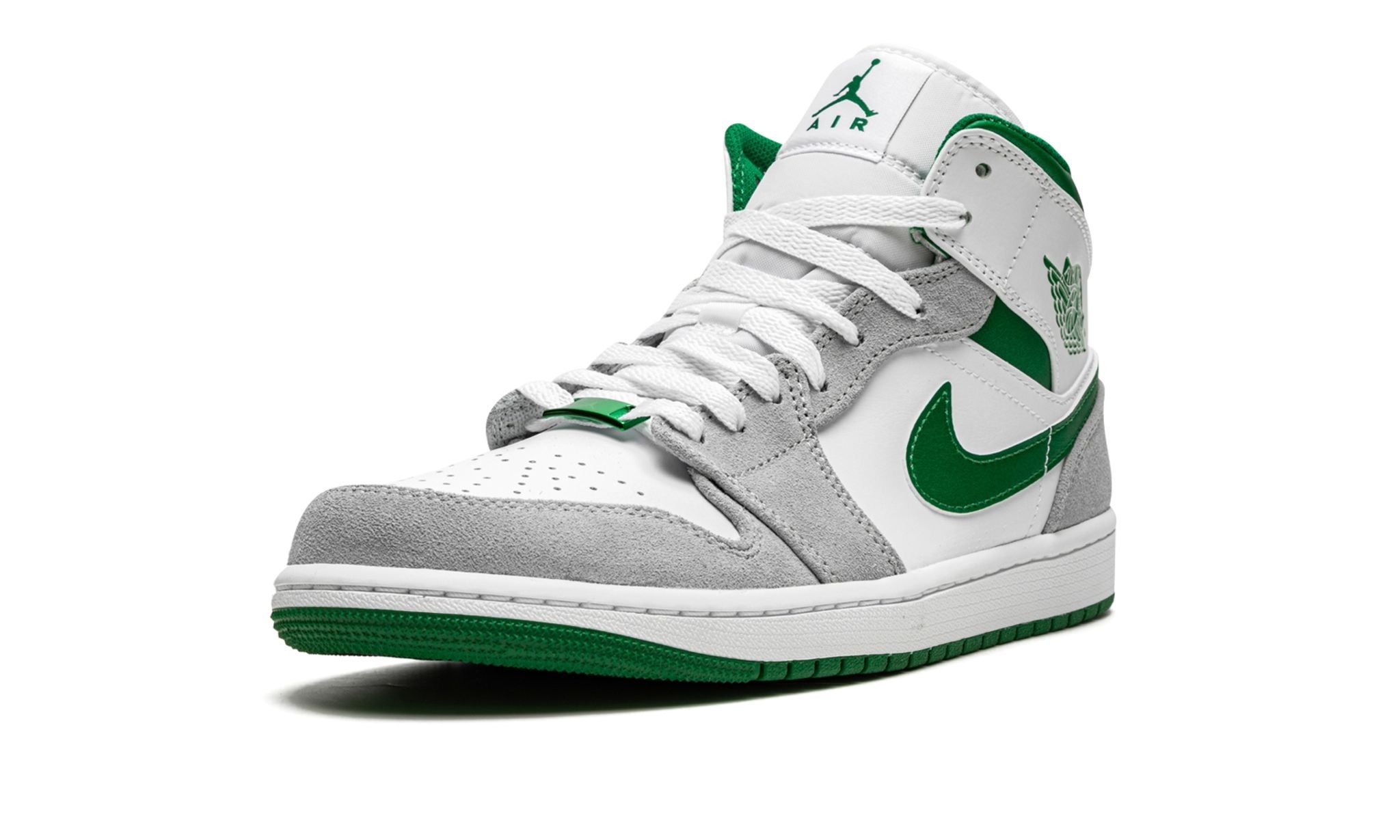 Air Jordan 1 MID SE "Grey / Pine Green / White" - 4