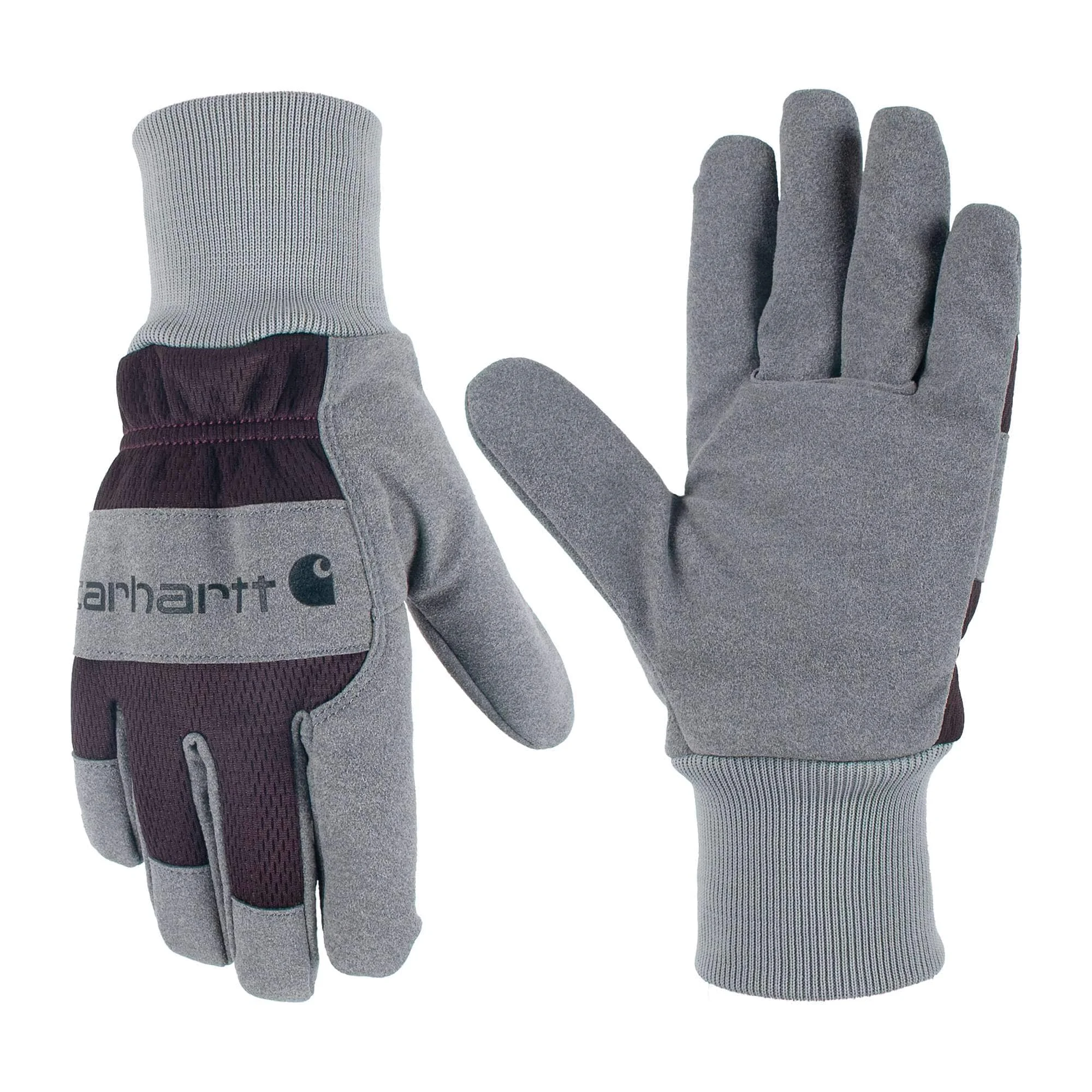 Women's Synthetic Suede Knit Cuff Glove - 1