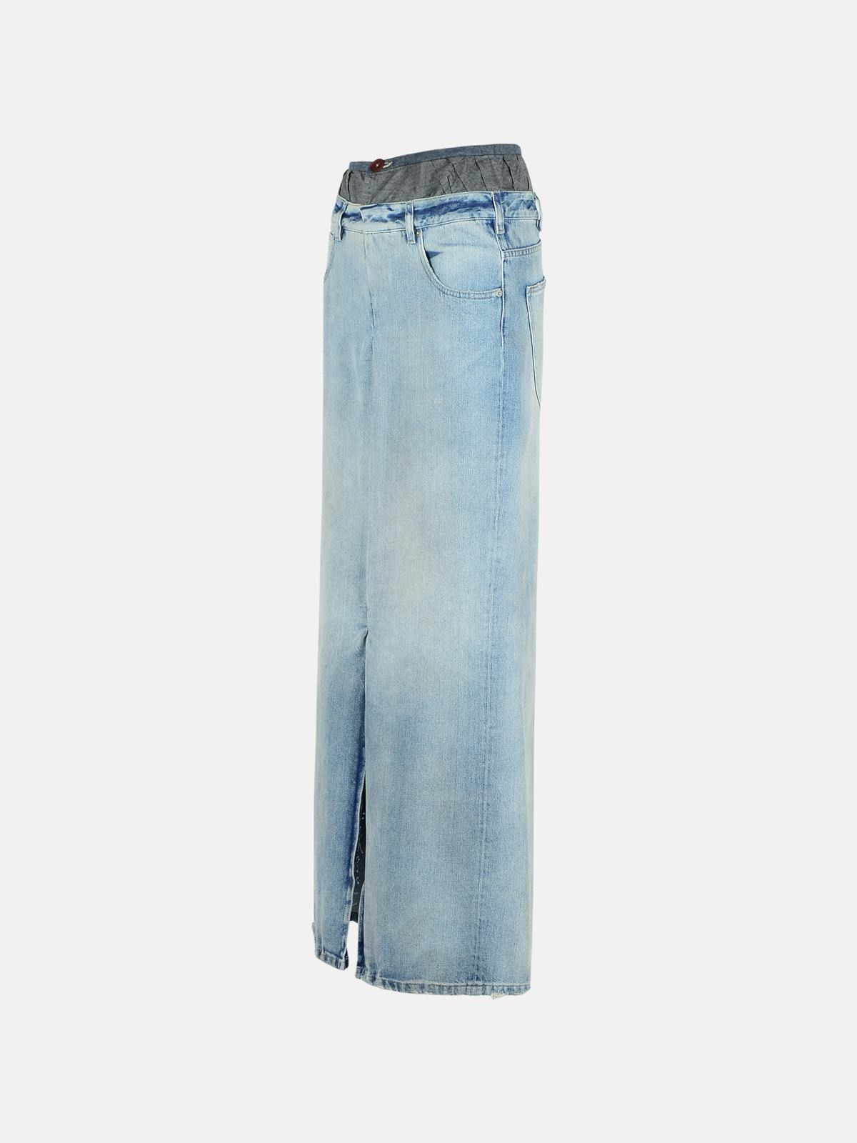 BLUE DENIM SKIRT - 2