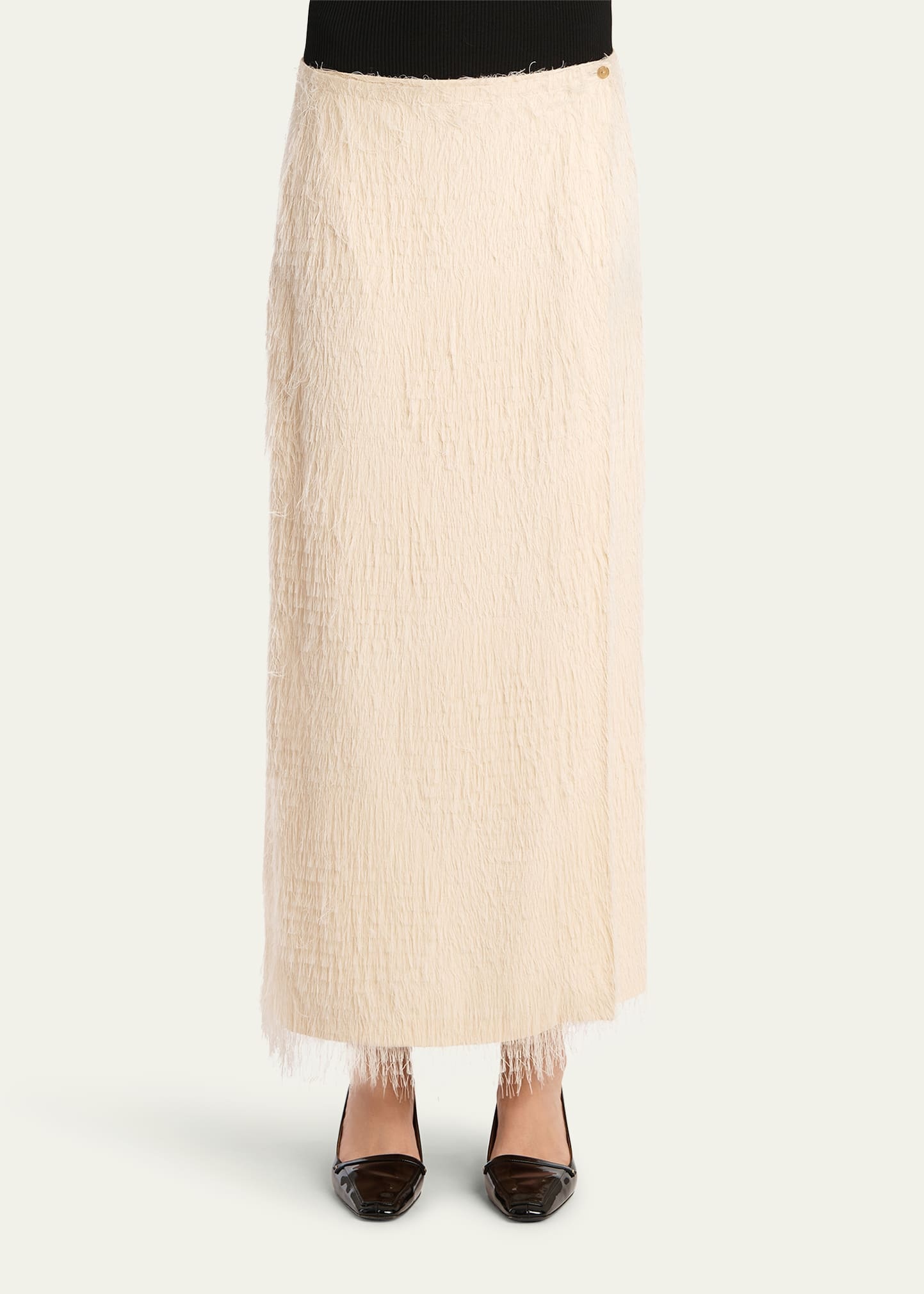 Quinn Fringe Knit Ankle Wrap Skirt - 4