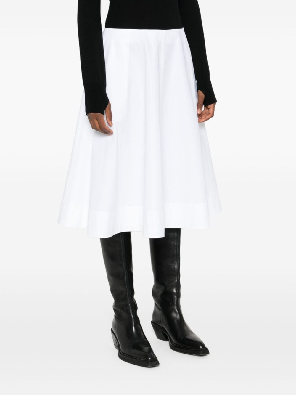 A-line poplin skirt - 3