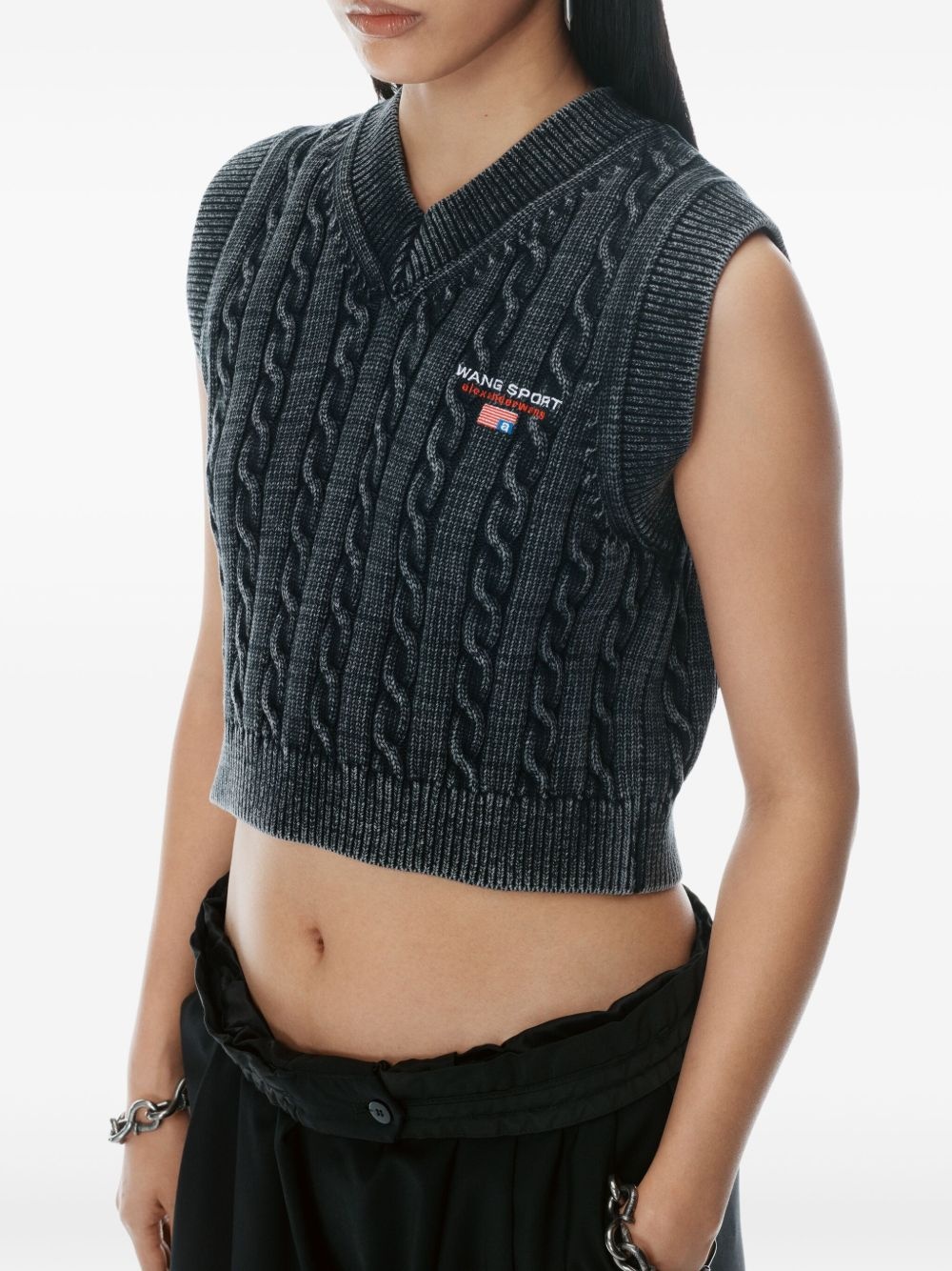 cable-knit vest - 5