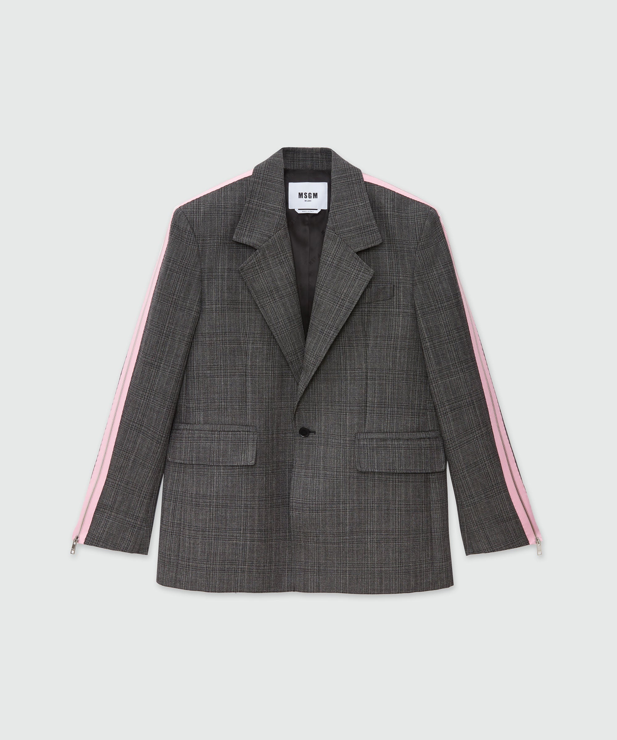 "MSGM Tailoring" wool Prince of Wales jacket - 1