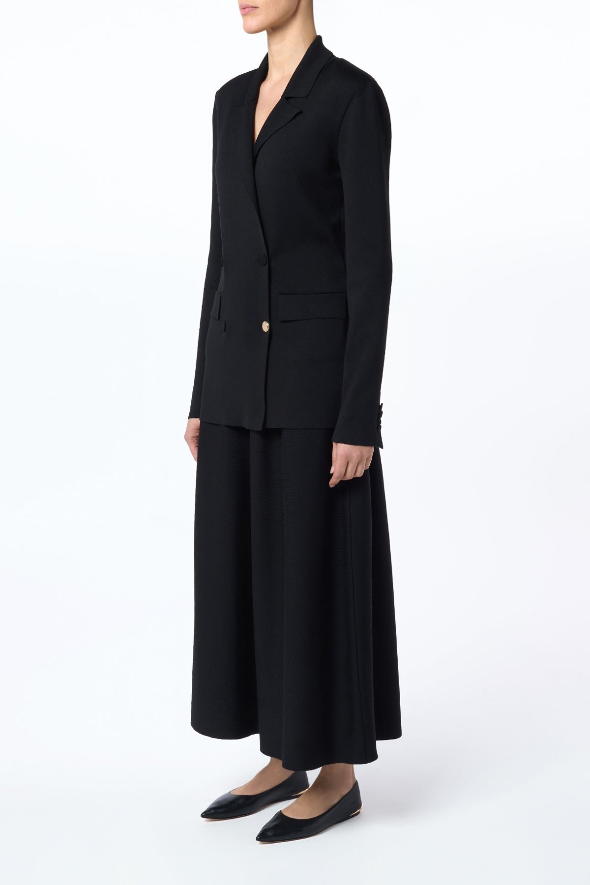 Aphaia Knit Jacket in Black Silk - 3