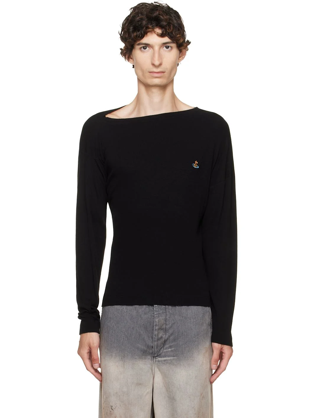 Black Long Sleeve Hebo T-shirt - 1