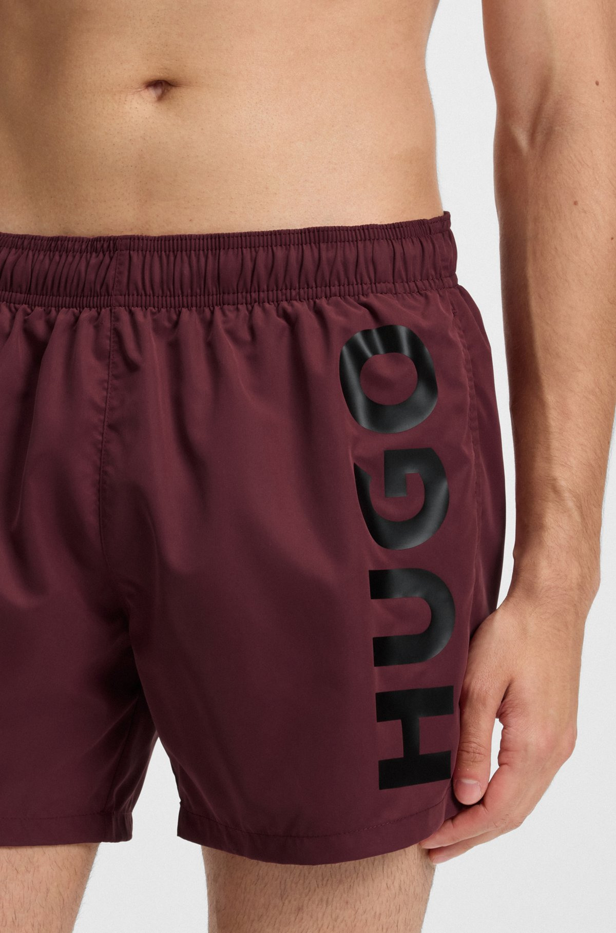 SWIM SHORTS WITH VERTICAL LOGO PRINT - 3