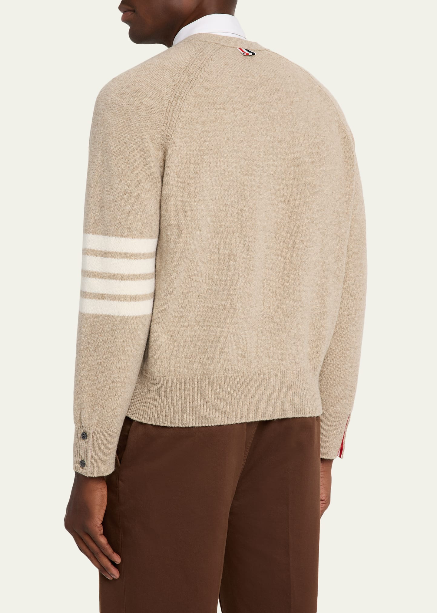 Men's 4-Bar Sleeve V-Neck Cardigan - 3