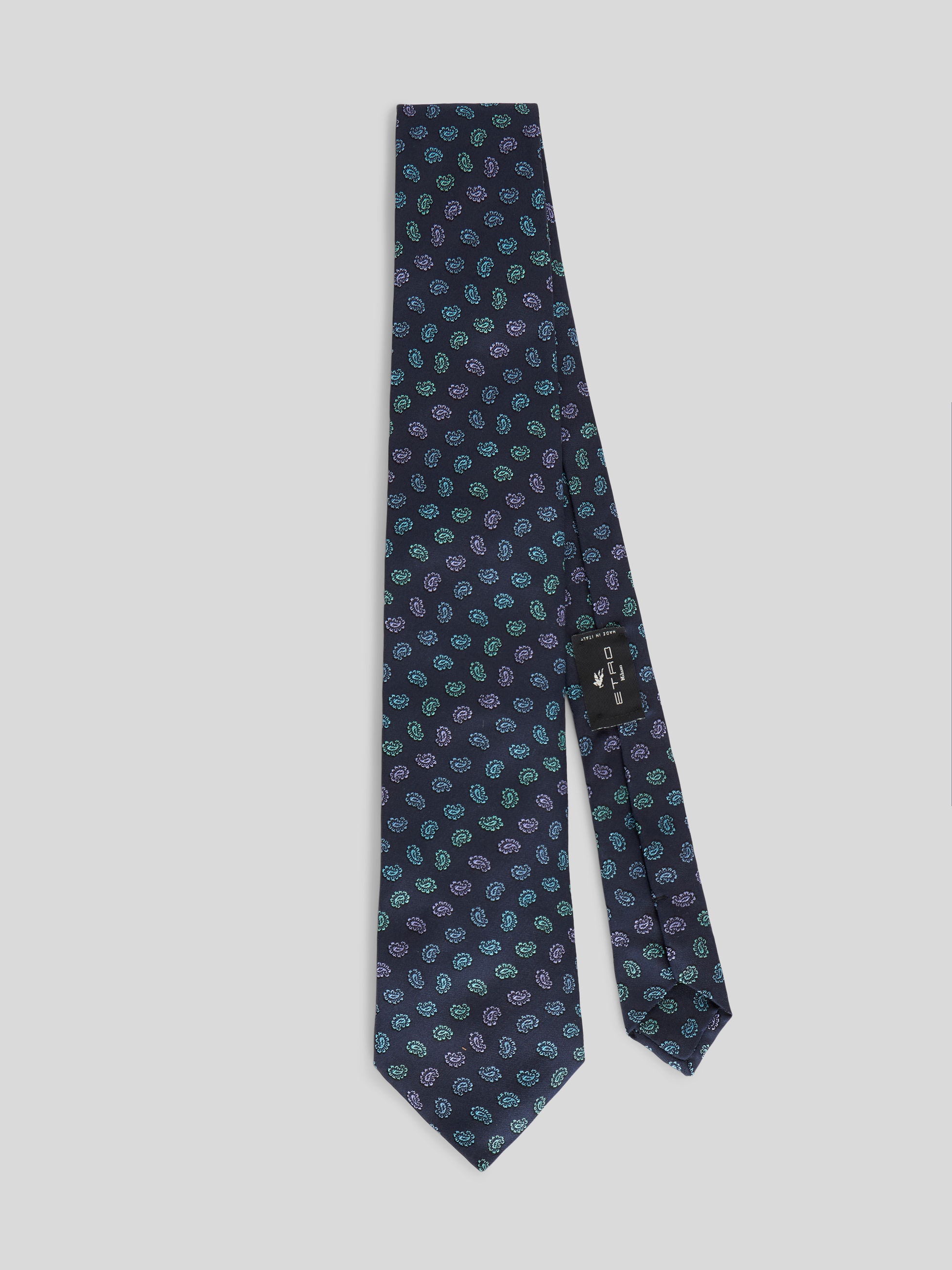 MICRO PAISLEY SILK TIE - 1