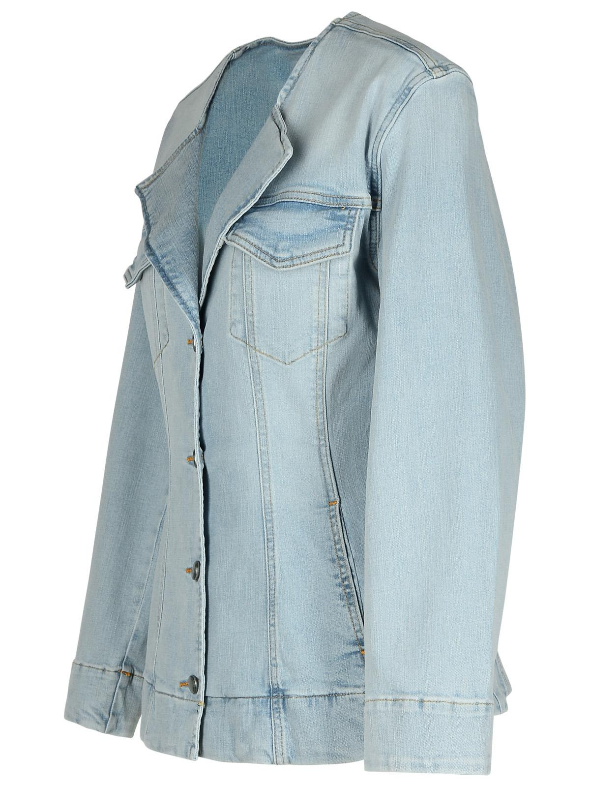 Ganni Light Blue Cotton Blazer Women - 2
