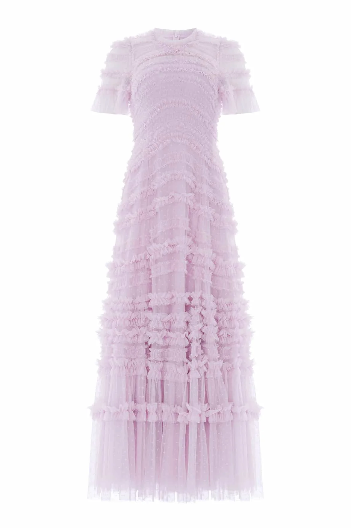 Amara Round Neck Ruffle Gown - 1