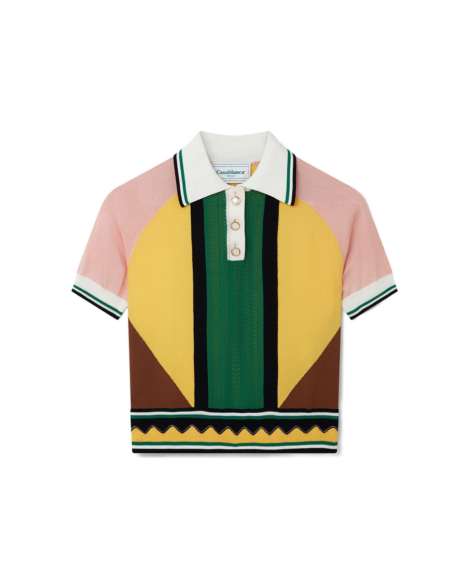 Graphic Panelled Polo - 1