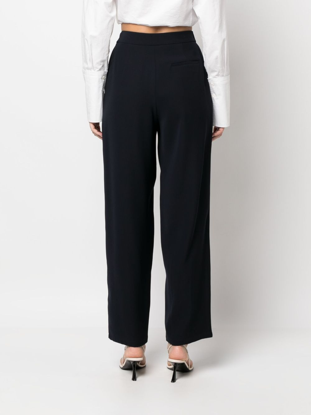 pleat-detail high-waist trousers - 4