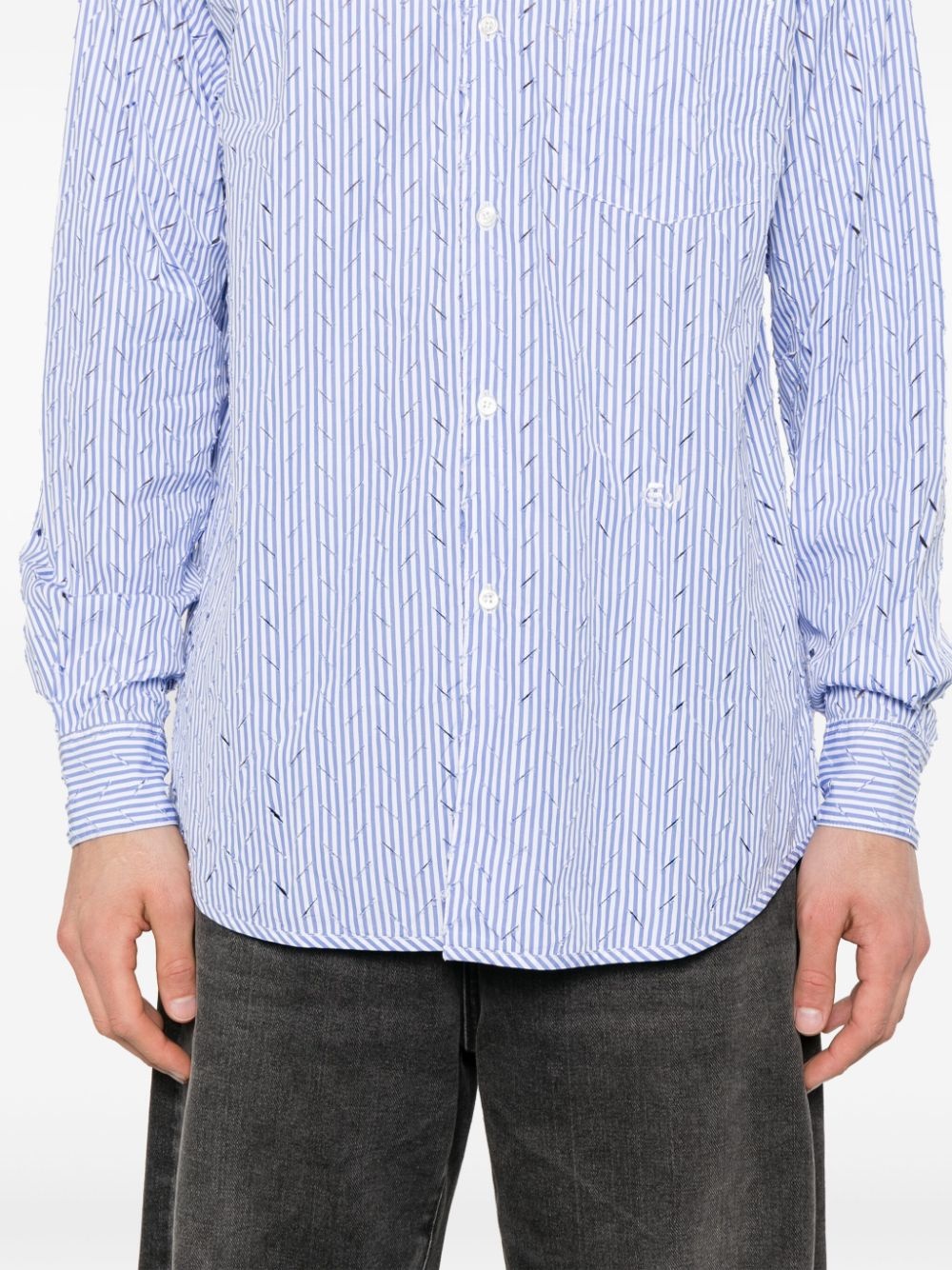 Otis ripped striped shirt - 6