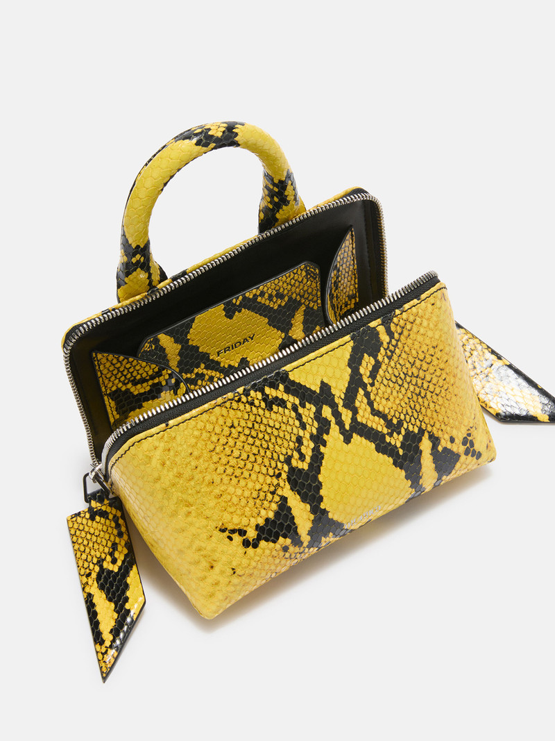 THE ATTICO ''FRIDAY'' YELLOW AND BLACK MINI BAG outlook