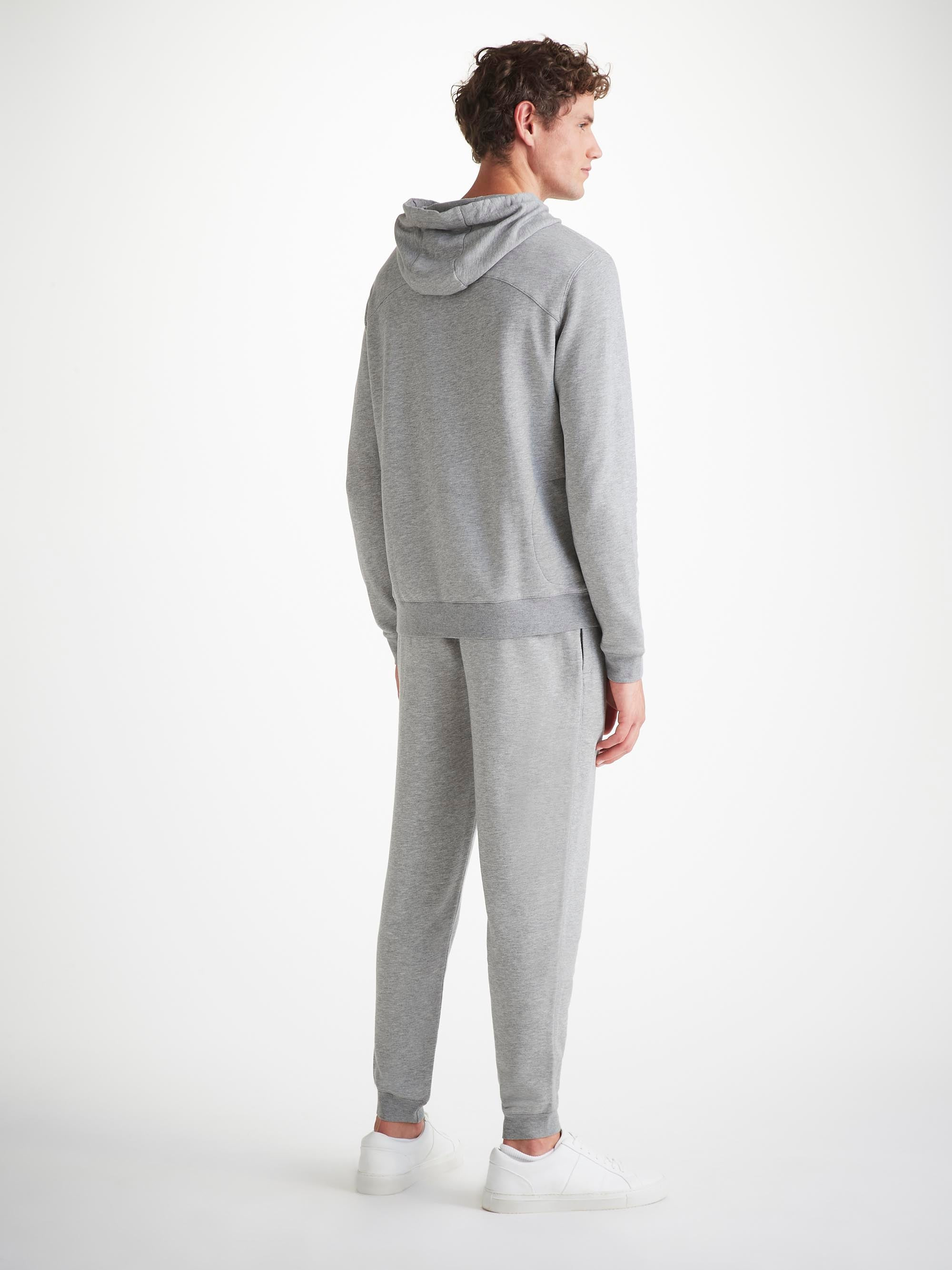 Men's Pullover Hoodie Quinn Cotton Modal Silver - 4