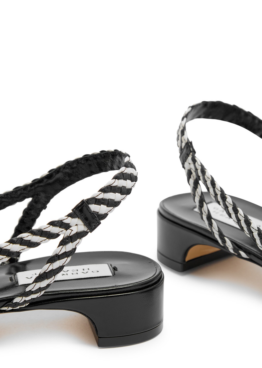 Gabriela Hearst Perro 25 Woven Leather Slingback Pumps - 4