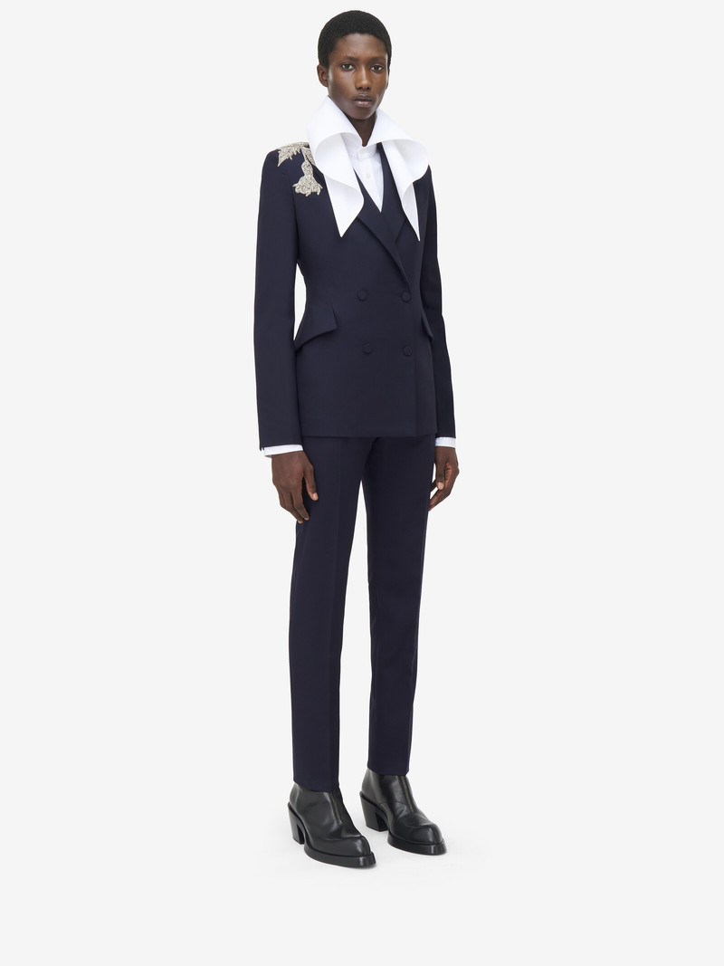 Embroidered Double-breasted Jacket 4