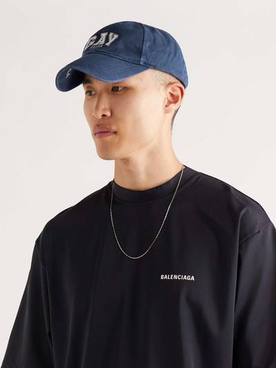 BALENCIAGA Embroidered Cotton-Twill Baseball Cap outlook