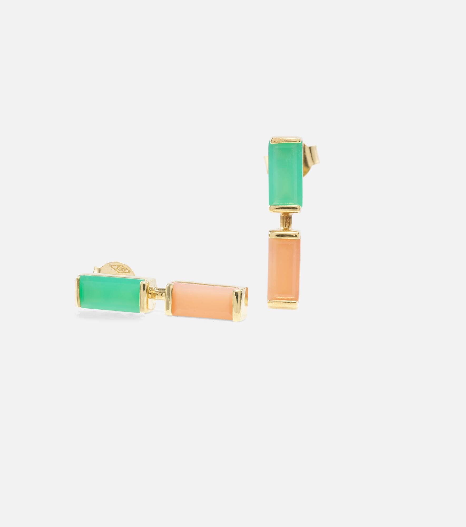 【Aliita】 Compuesta 9ktゴールドイヤリング with gemstones Compuesta 9kt gold earrings with gemstones in multicoloured