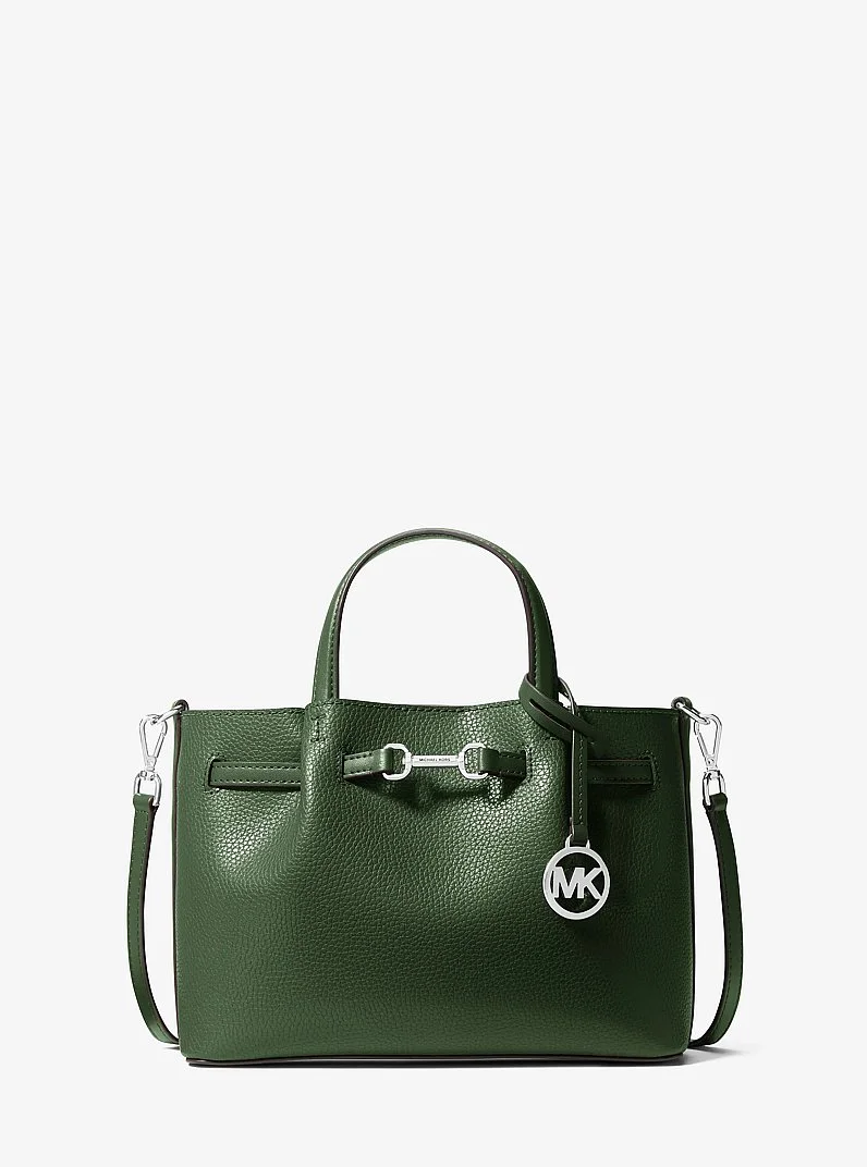 Carson Small Pebbled Leather Satchel - 1