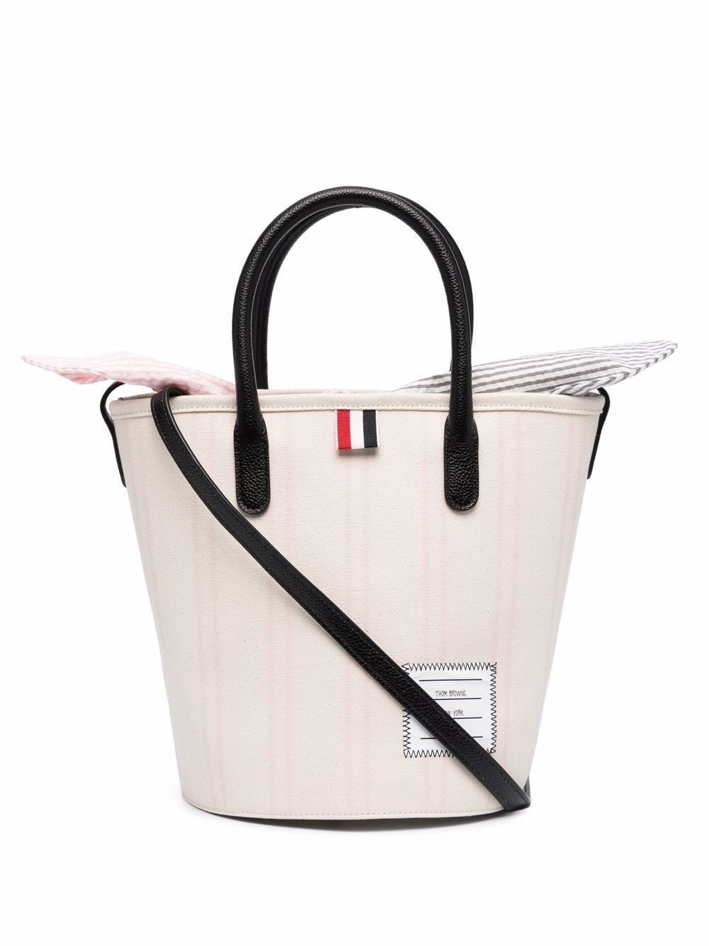 grosgrain-loop detail tote bag - 1