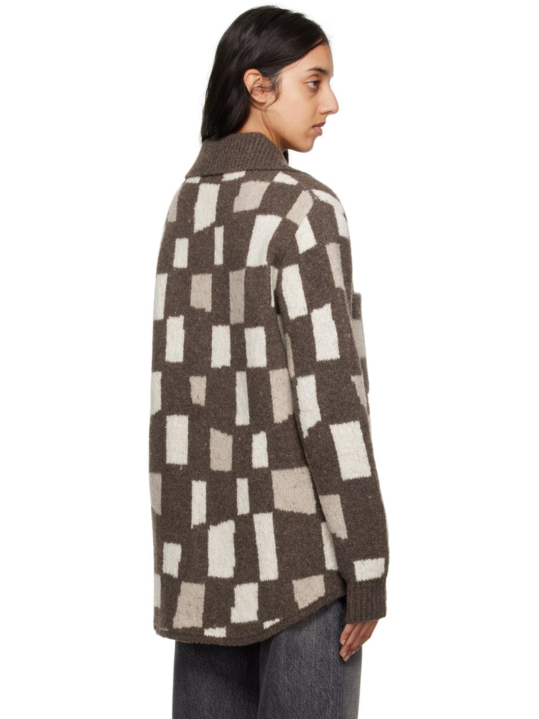 Brown Checkered Jacket - 3