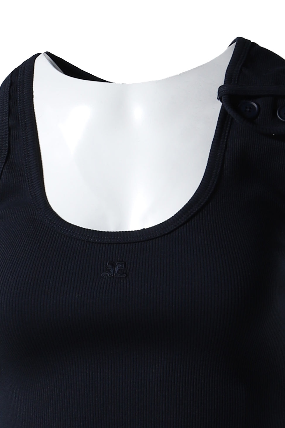 DOUBLE BUCKLE 90'S RIB DRESS / BLK - 4