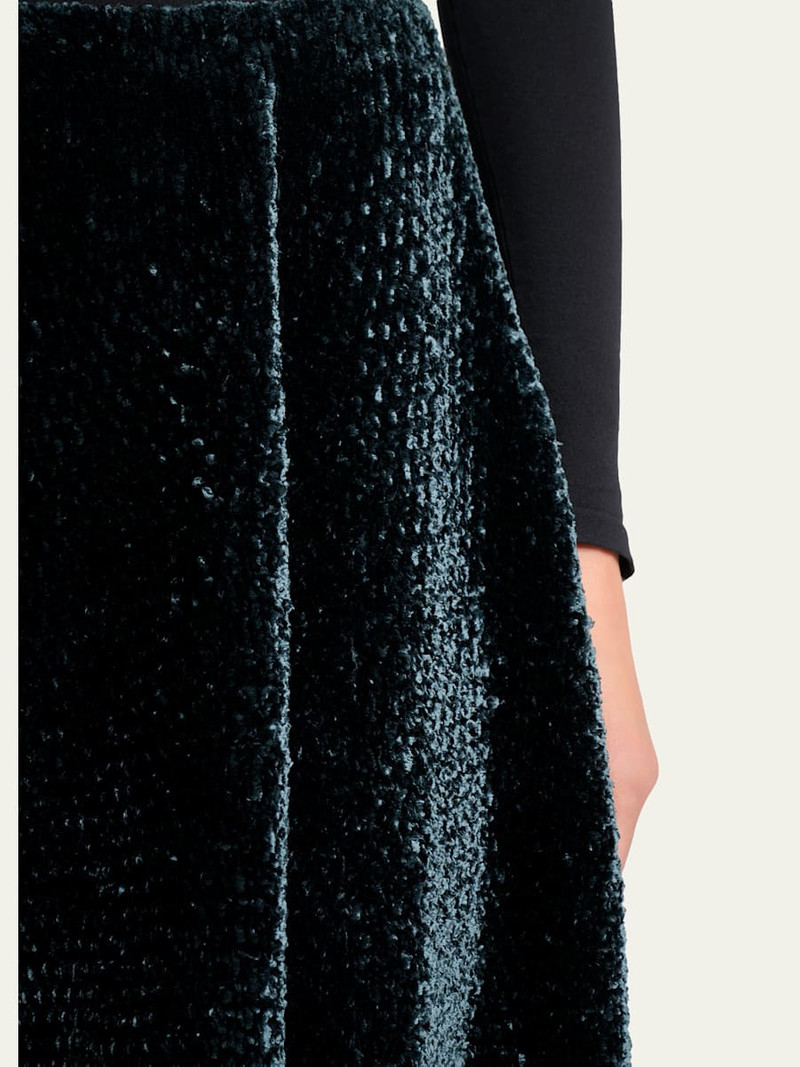 Velvet A-Line Midi Skirt 5