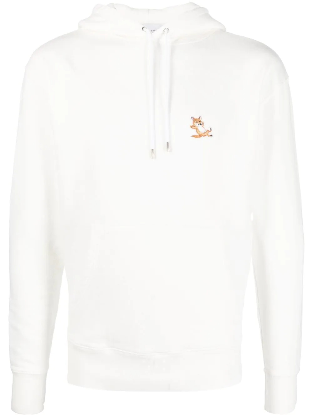 fox patch cotton hoodie - 1