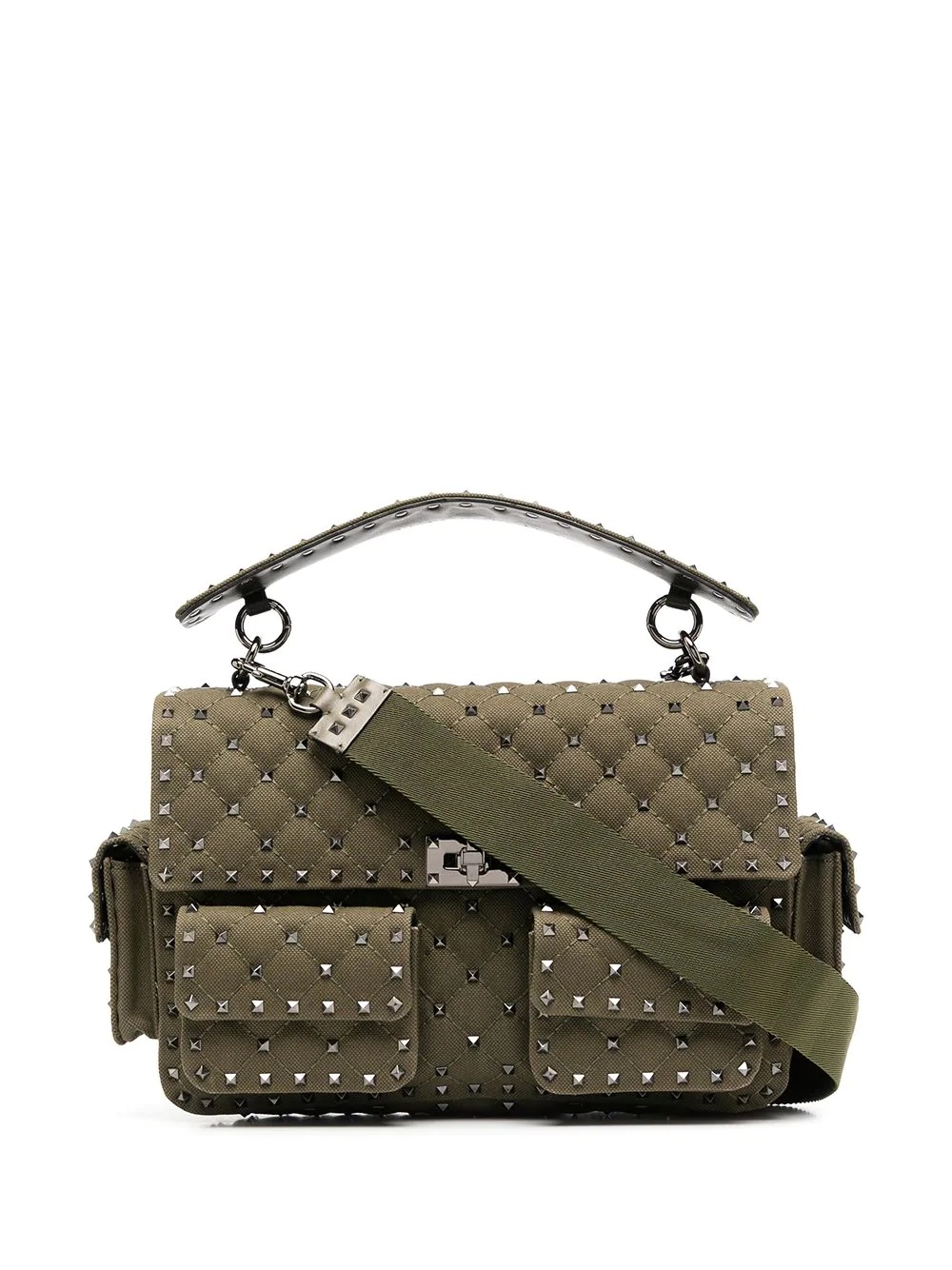 Rockstud quilted shoulder bag - 1