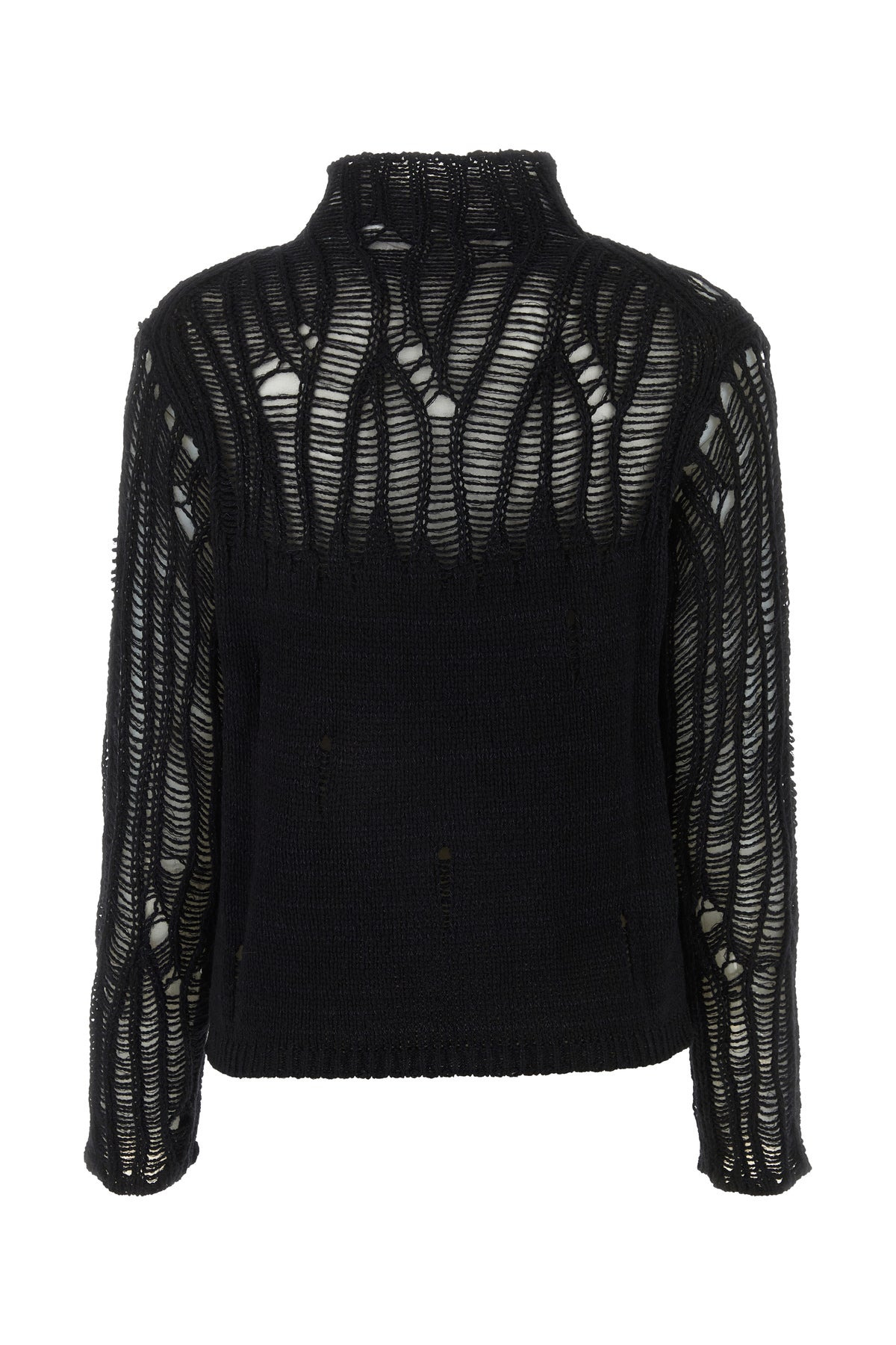 Black wool blend sweater - 2