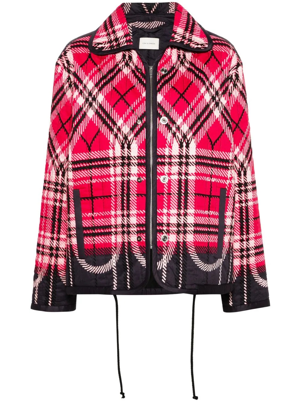 Quilted Plaid Fade Jacket - 1